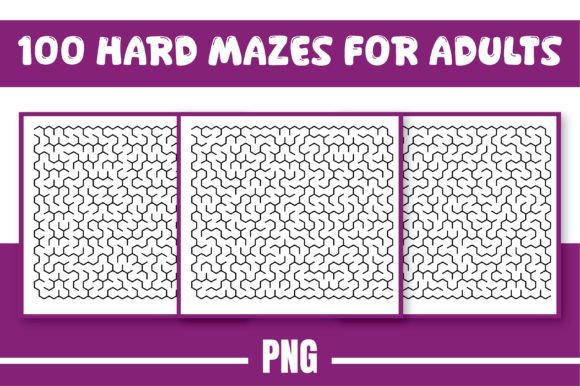 100 Hard Mazes for Adults
