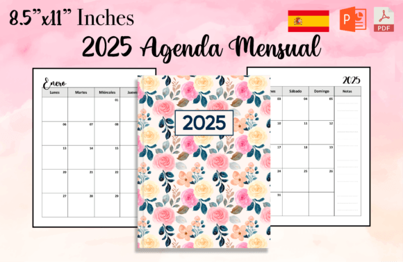 2025-2028 Agenda Mensual Spanish Planner: Tu Herramienta de Organización para el Éxito