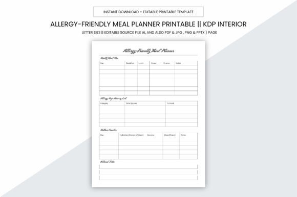 Allergy-Friendly Meal Planner: A Must-Have for Personal and Business Use