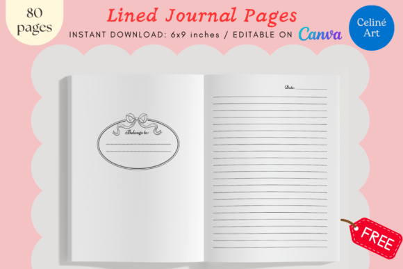 Coquette Lined Journal KDP Interior: A Versatile Digital Product for Creative Expression