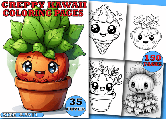 Creepy Kawaii Coloring Pages for Kids