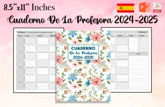 Cuaderno De La Profesora 2024-2025: El Planificador Ideal para Docentes en Español