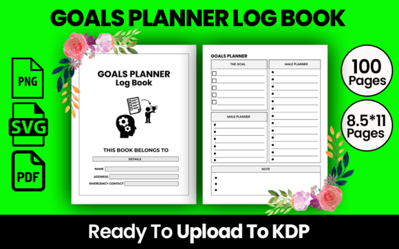 Goals Planner Log Book KDP Interior