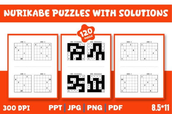Nurikabe Puzzles with Solutions Editable