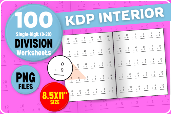 Single Digit Division Math Worksheets for Grade 1