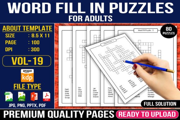 Word Fill in Puzzles for Adults Vol - 19